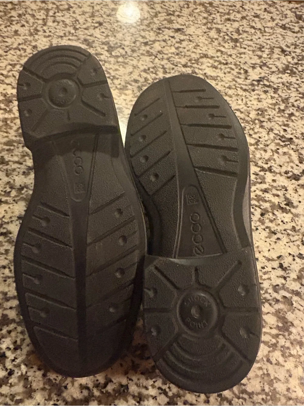 Nwot Ecco Men's Black Leather Lace-Up Derby